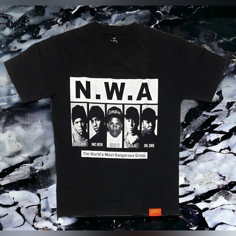 New Capn On Melrose NWA World Most Dangerous Group Rap T Shirt